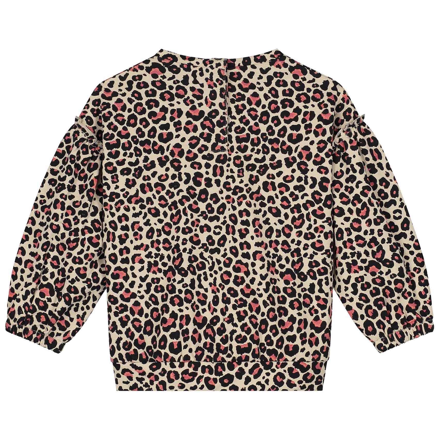 Prénatal peuter sweater lange mouwen dierenprint bruin