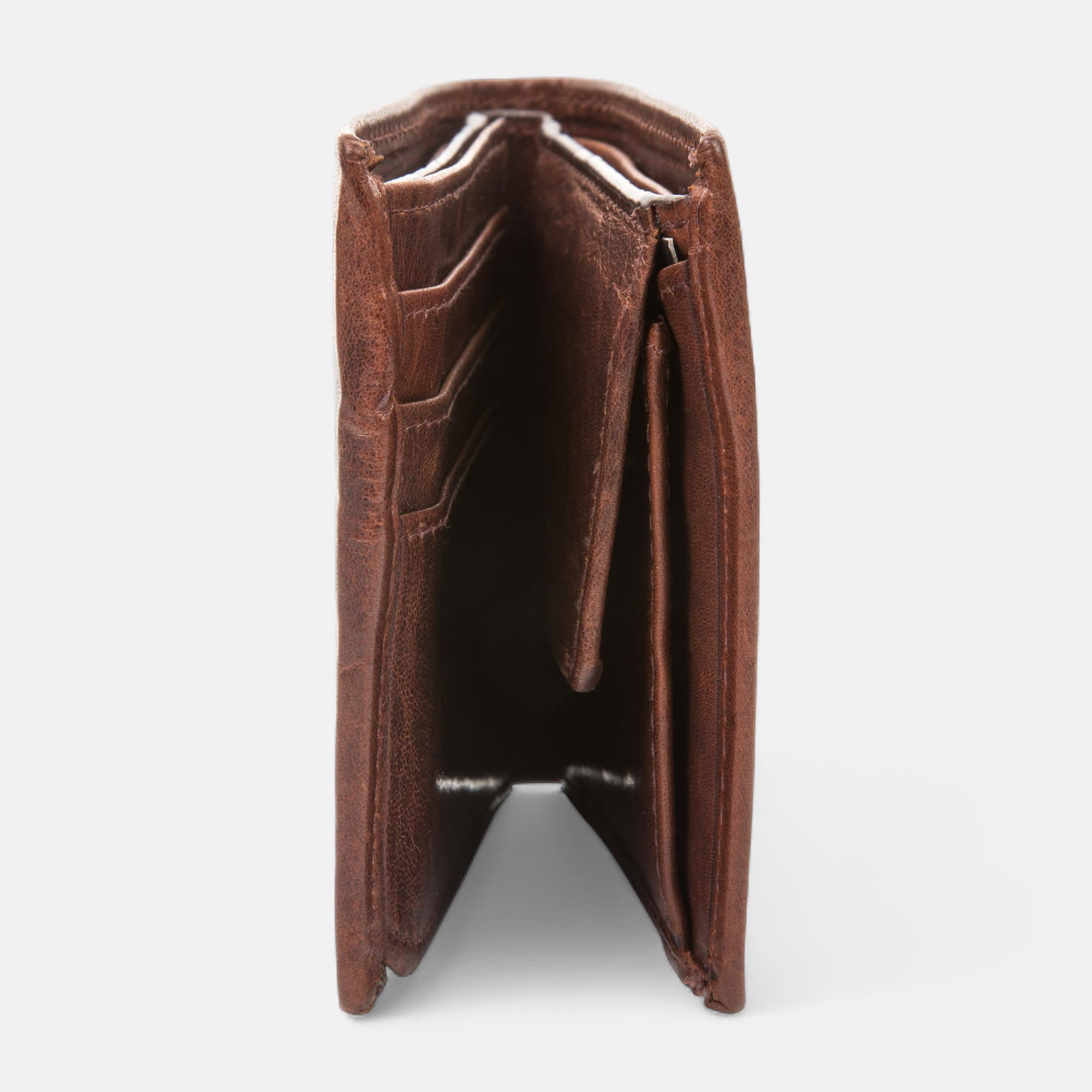 Petite maroquinerie en cuir marron