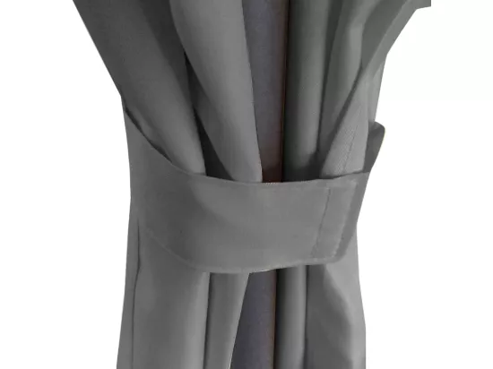 Belvédère avec rideaux Rond 3,5 x 2,7 m Anthracite