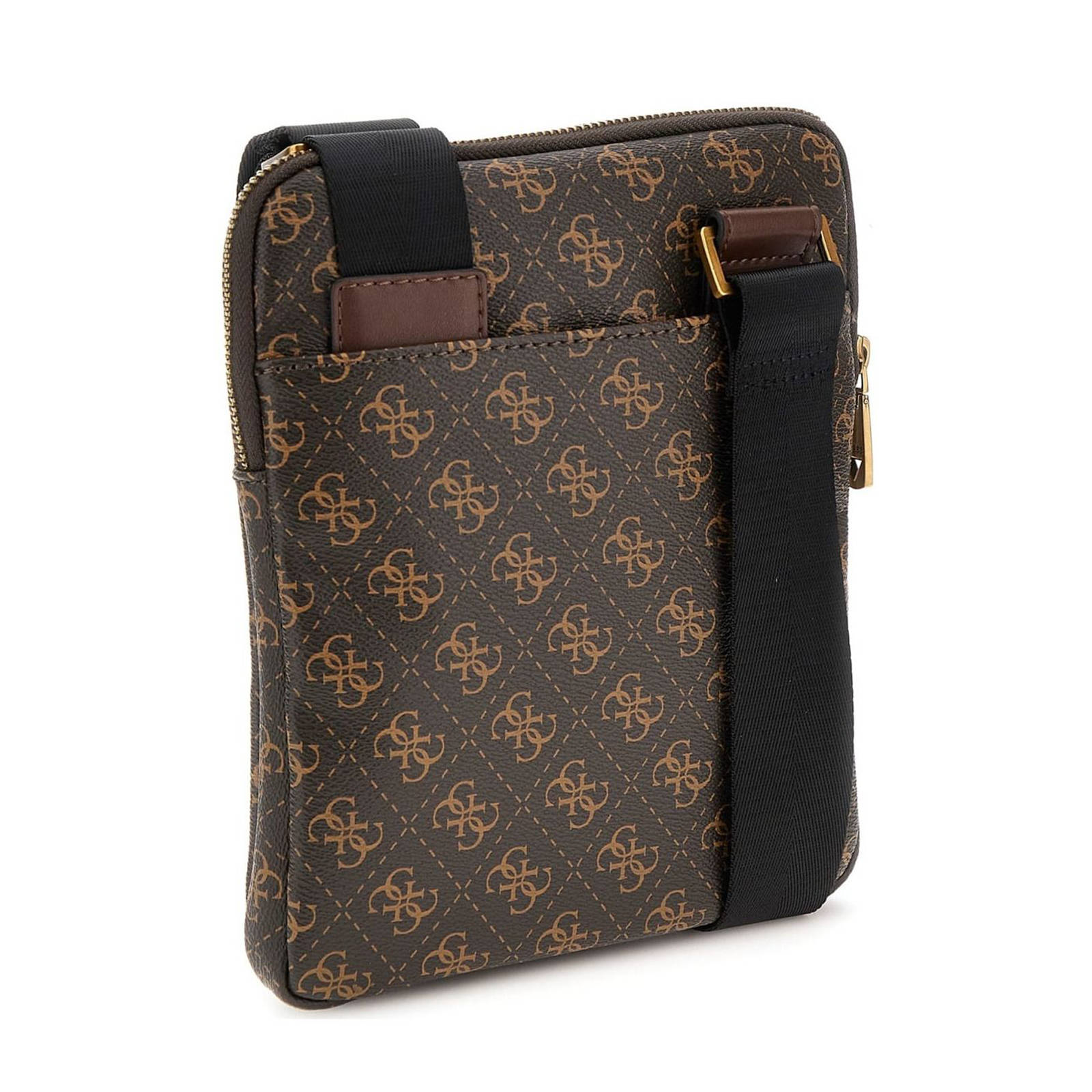 GUESS schoudertas met logoprint donkerbruin