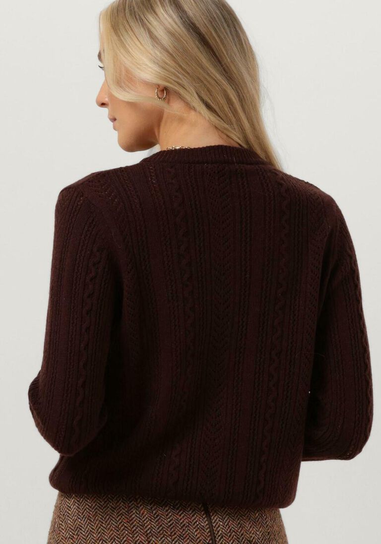 VANILIA bruine vanilia vest classic crew cardi