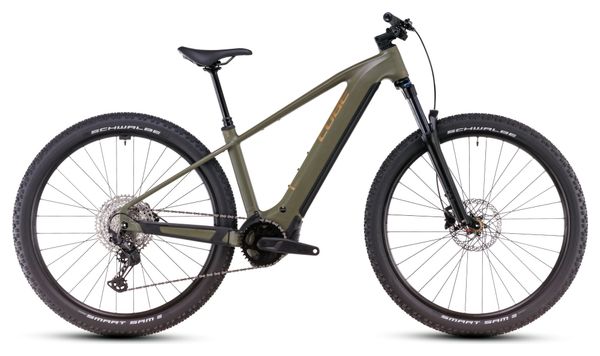 VTT Électrique Semi-Rigide Cube Reaction Hybrid Pro 800 Shimano Deore/Deore XT 12V 800 Wh 27.5'' Vert Dusty Olive 2025