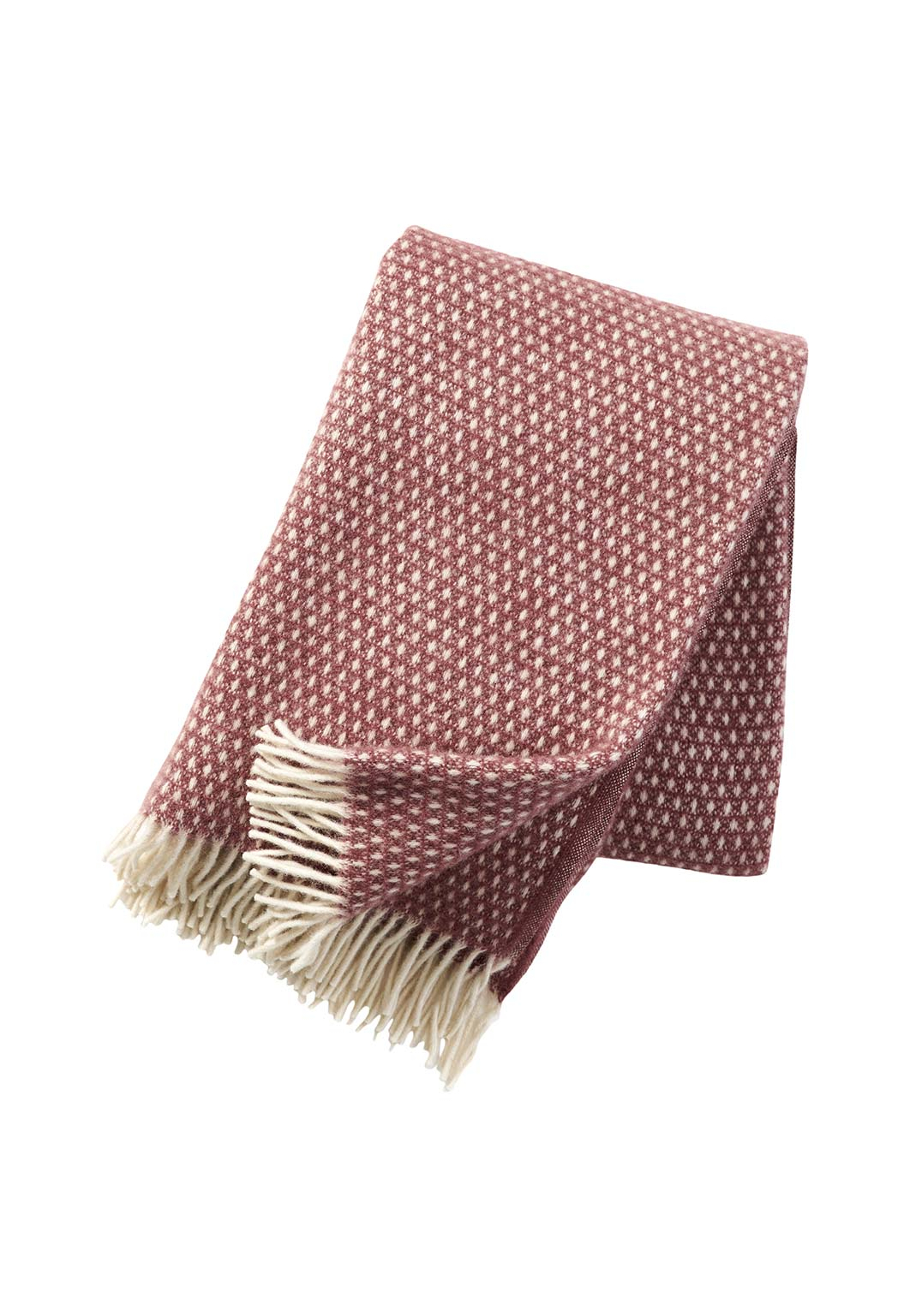 Klippan Yllefabrik Wolldecke Knut Rose Brown