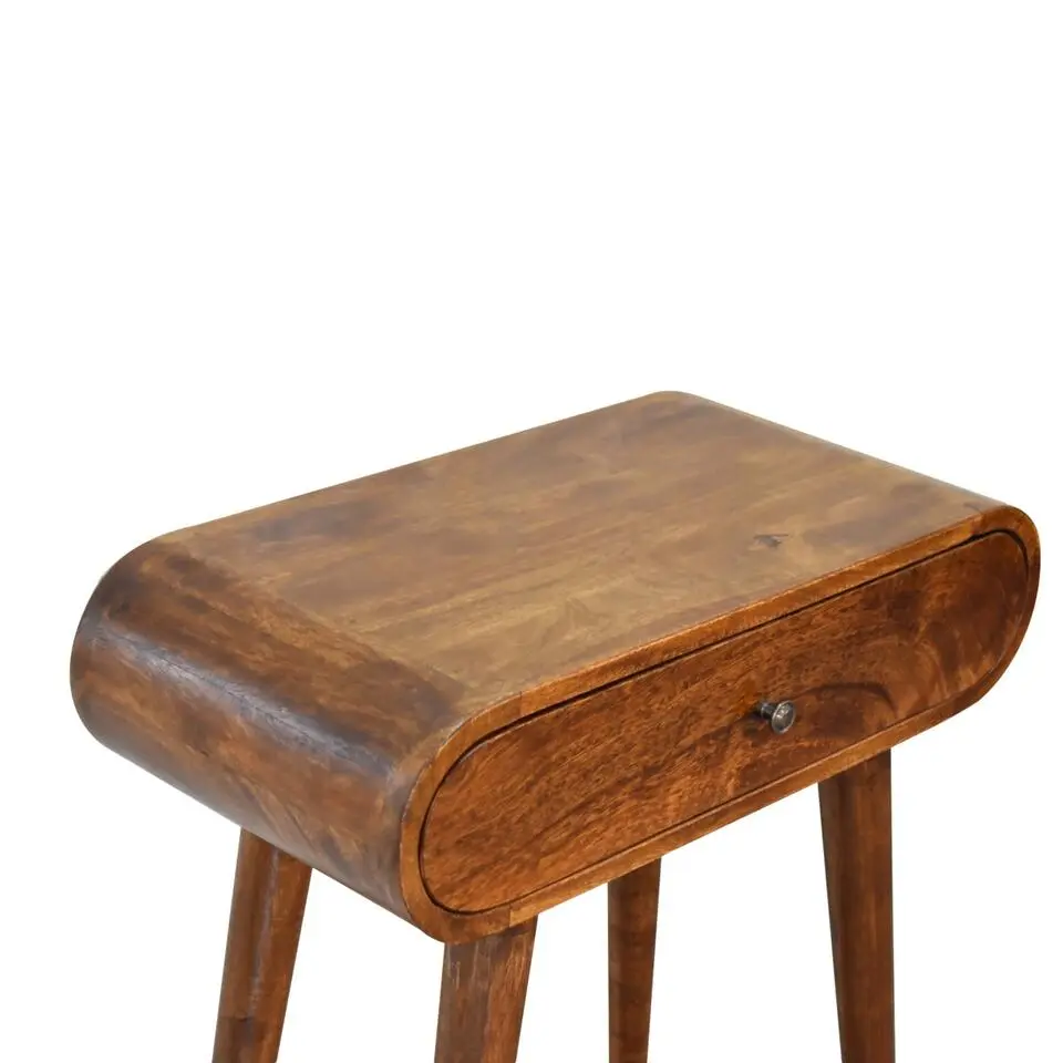 Artisan Furniture Solid hout Ronde Kastanje Sidetable