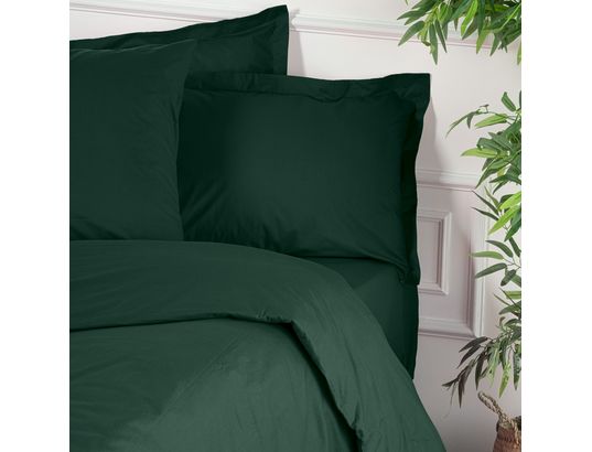 CONCEPT1 - Housse de couette Tonne 220x240cm 155 fils/cm vert foncé