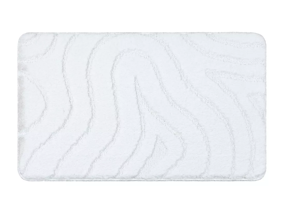 Tapis de salle de bain SUPREME WAVES, vagues, antidérapant, doux - bl 60x100 cm