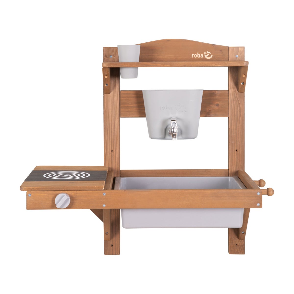 ROBA Hangende Speel- en Modderkeuken, Buiten FSC, teak