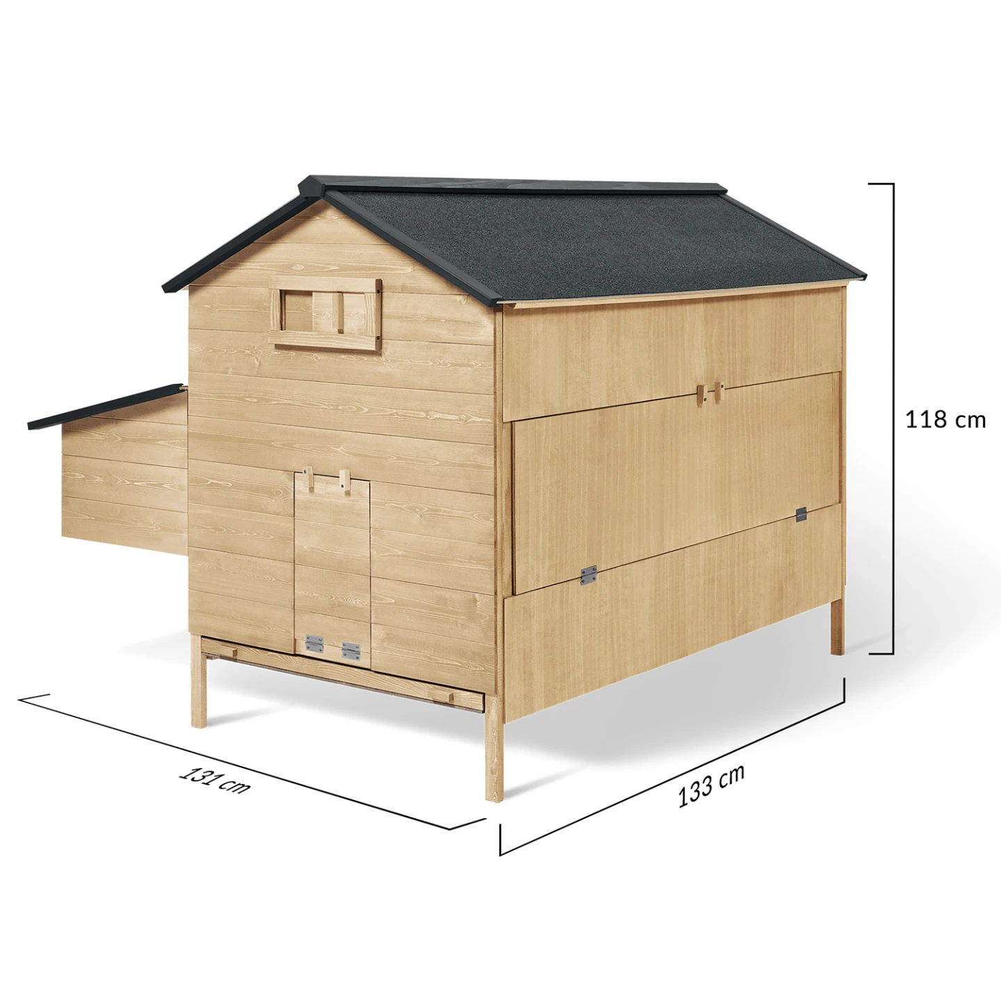 Poulailler chalet XXL pour poules avec pondoir en bois
