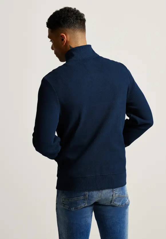 Sweatjacke mit Zipper - navy blue