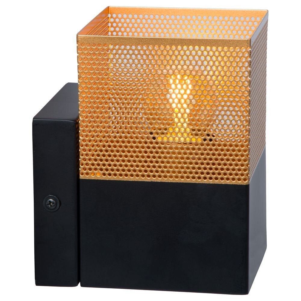 LED wandlamp Renate van metaal in zwart en goud E27