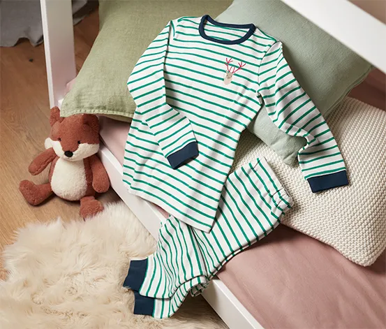 Interlock-Pyjama aus Bio-Baumwolle