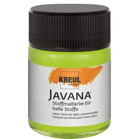 KREUL Javana Stoffmalfarbe für helle Stoffe Leuchtgrün 50 ml