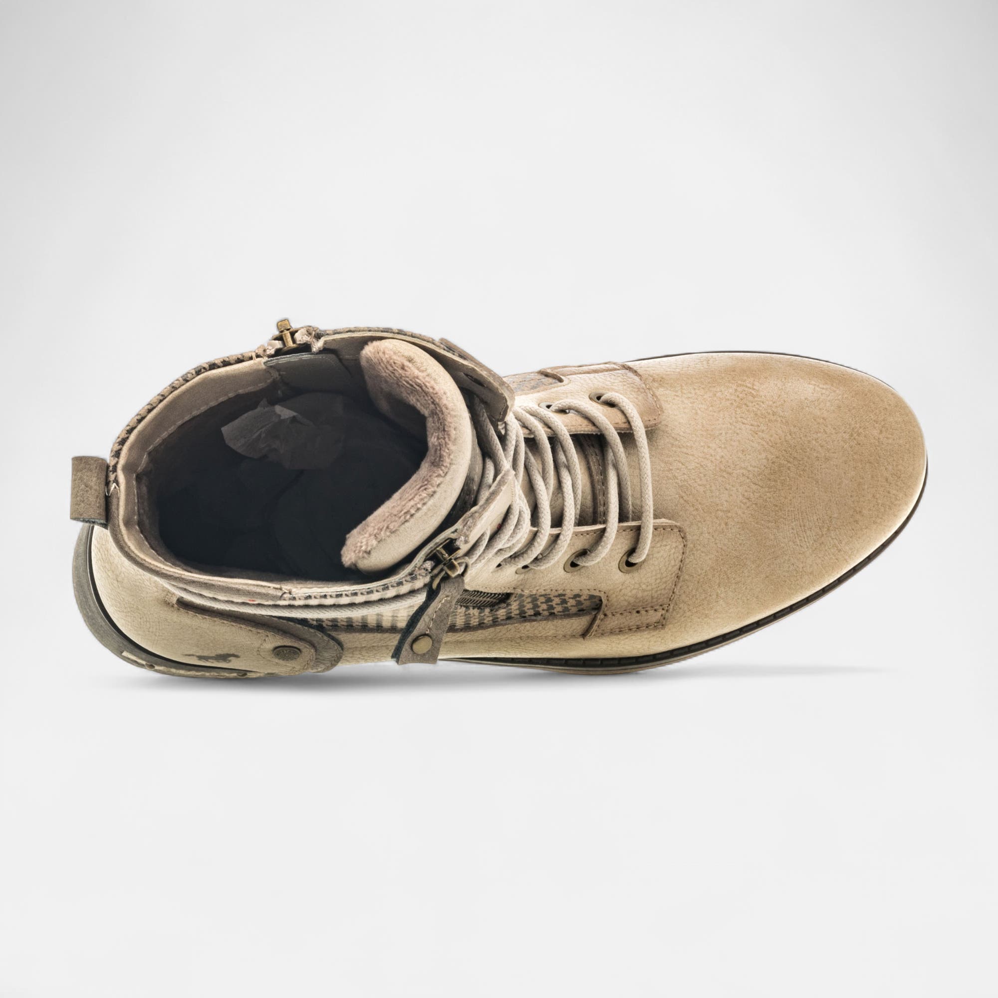 Bottines à lacets Femme beige
