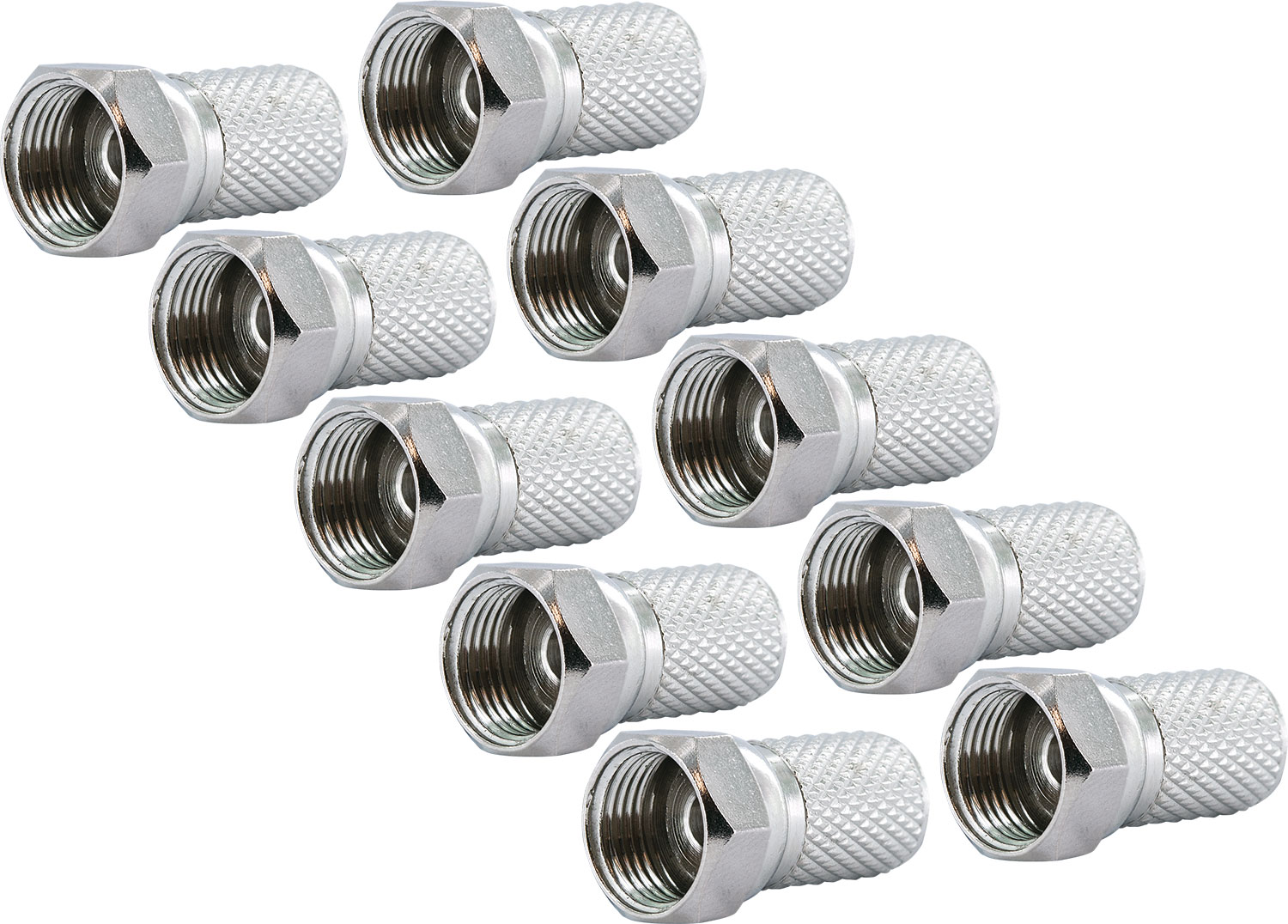 Schwaiger FST7010 7 mm set van 10 F-stekkers