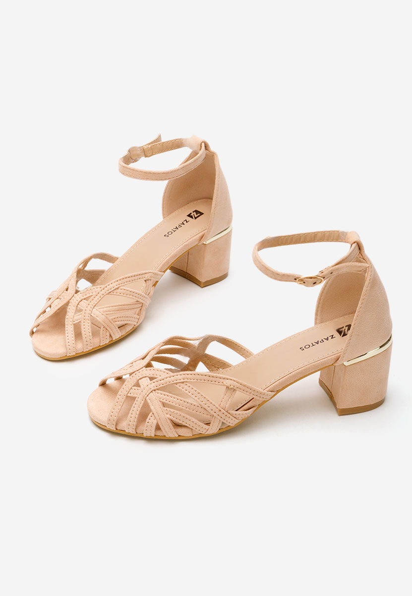 Sandales à talon épais roses Luigina V2