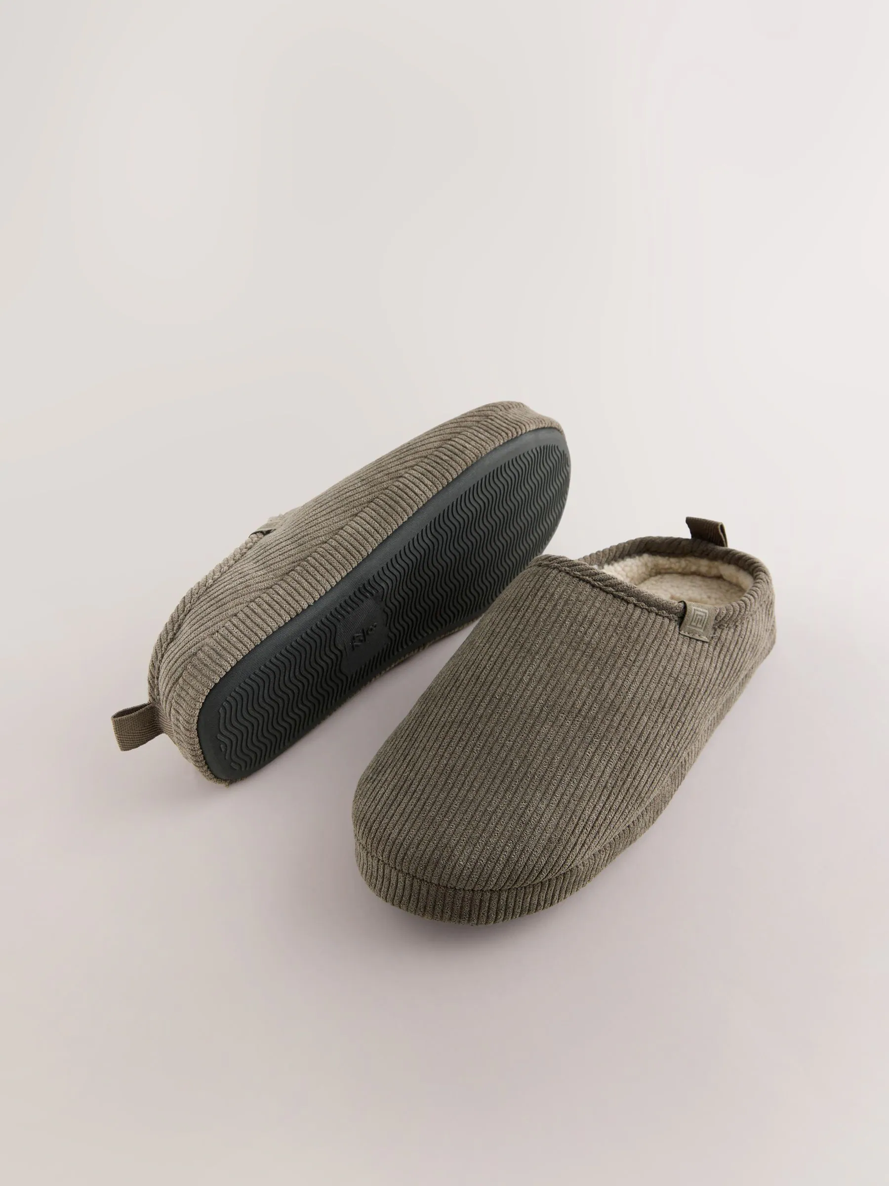Taupe - Corduroy pantoffelmuiltjes