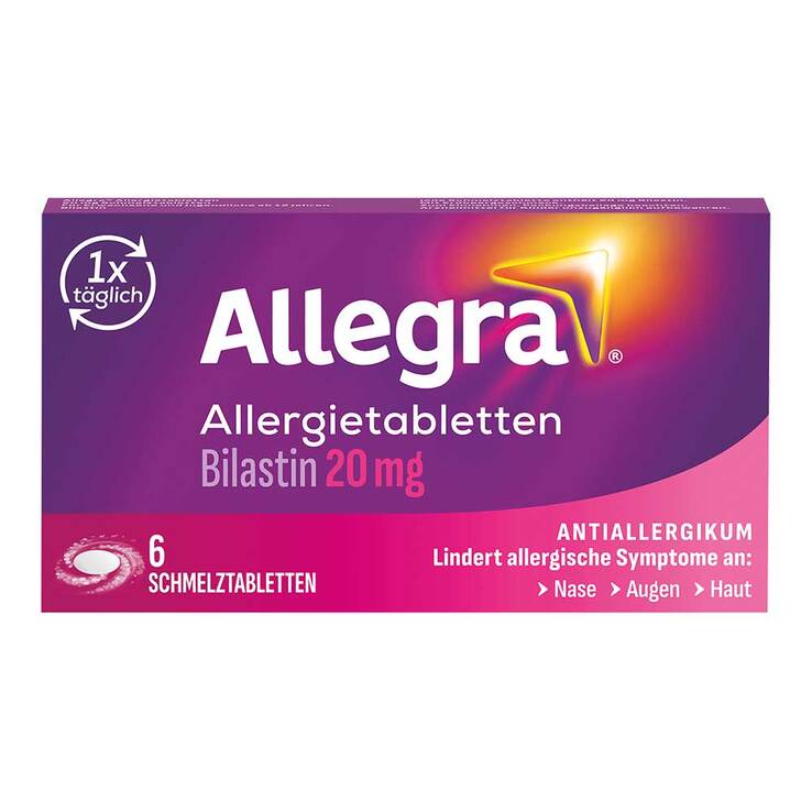Allegra Allergietabletten 20 mg Schmelztabletten, 6 St