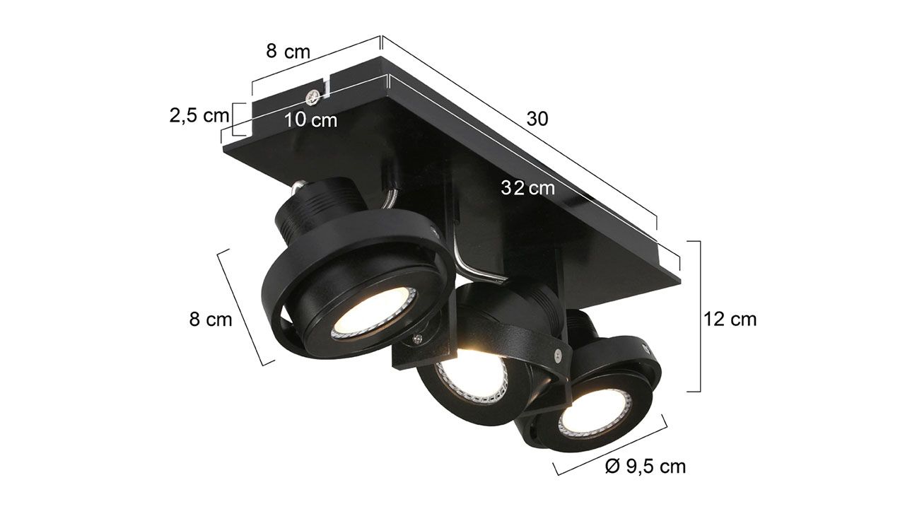 Spot 7551ZW Quatro B32 x D10 cm