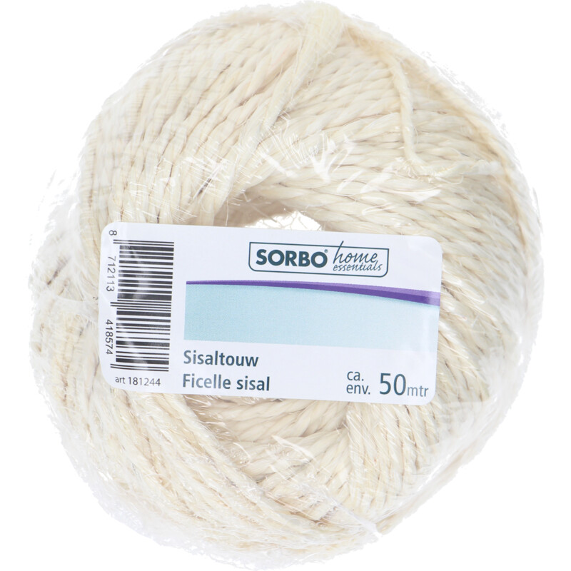 Sorbo Grof touw sisal 50mtr