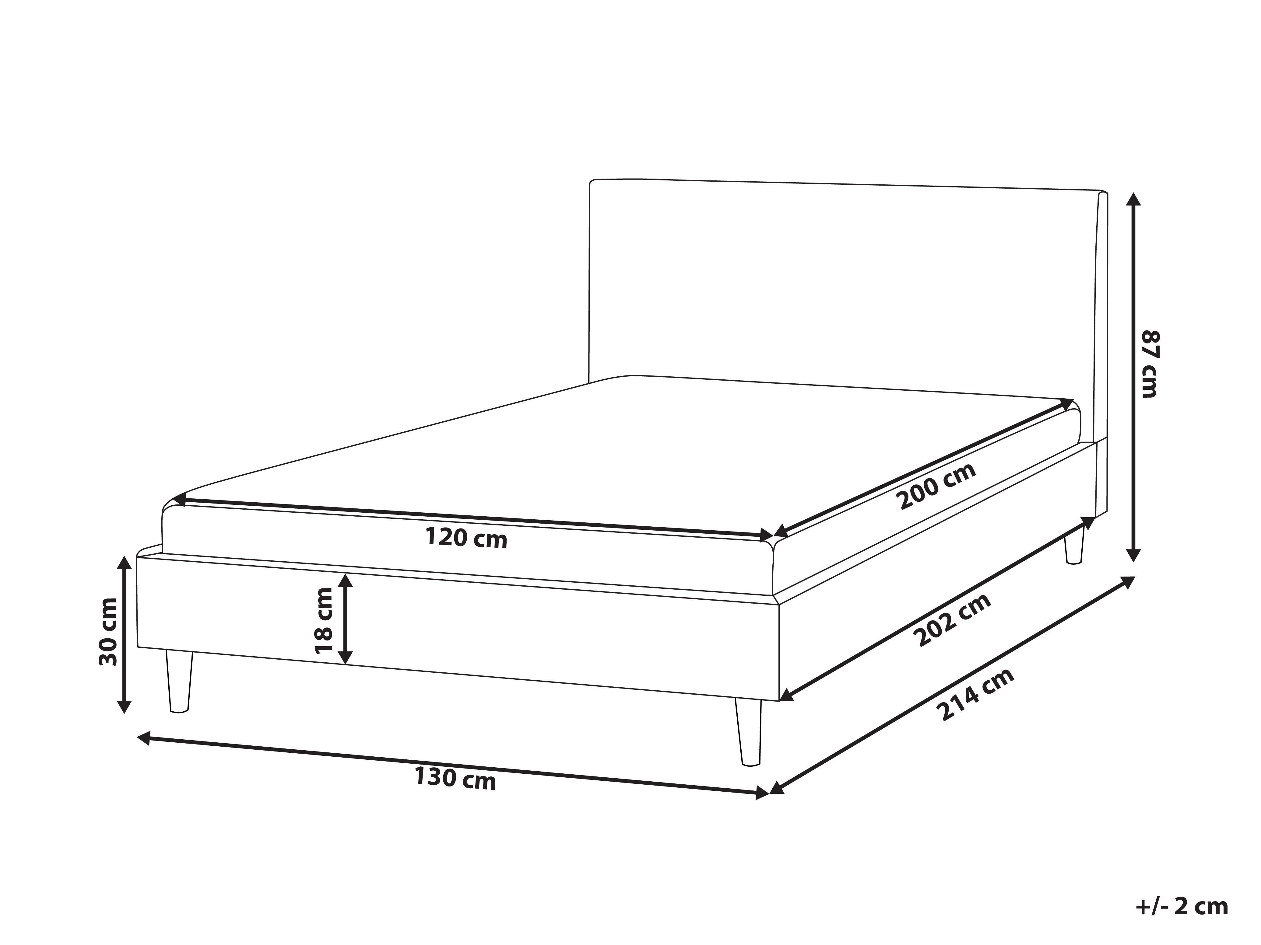 Bed Stof FITOU 120 x 200 cm Zwart