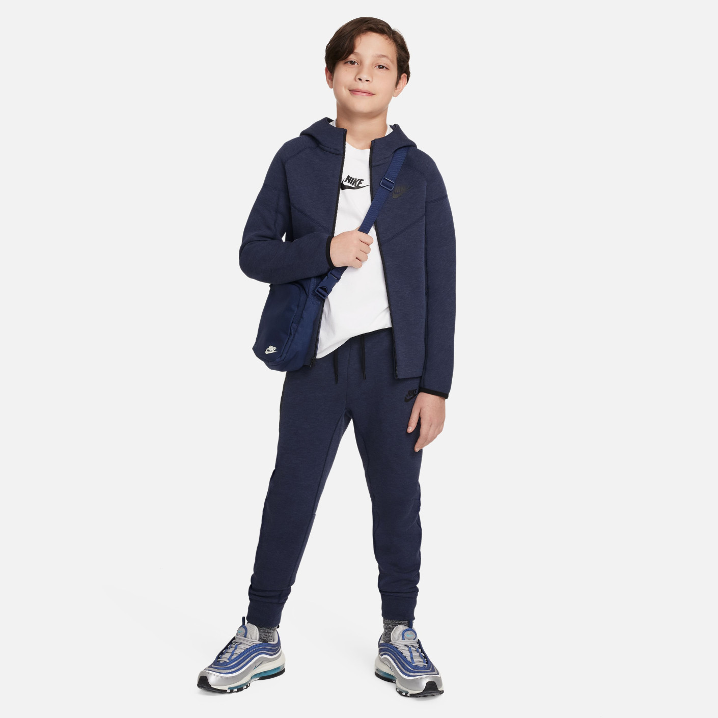 Nike Tech Fleece Sportswear Vest Kids Donkerblauw Zwart