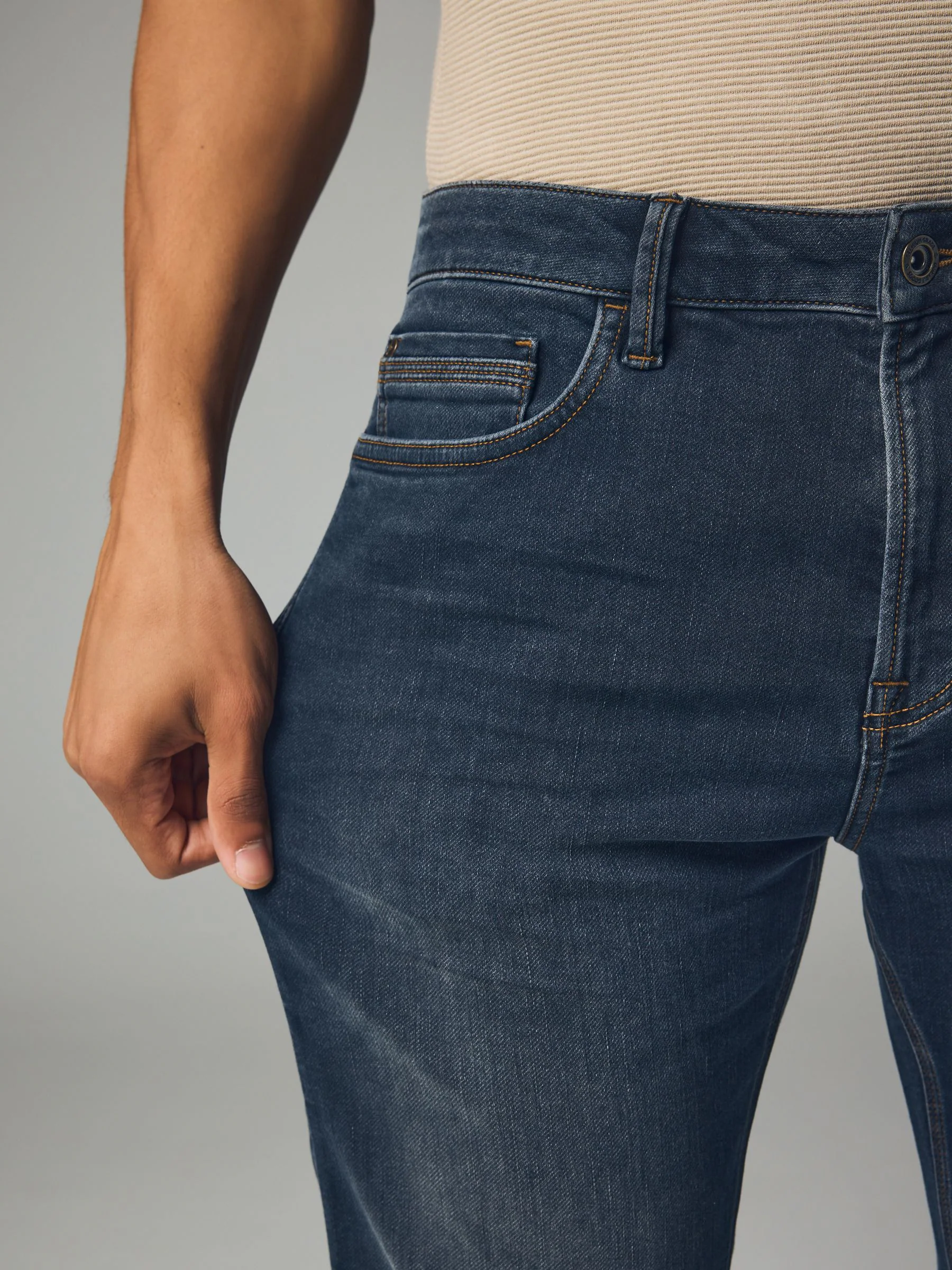 Blauwgrijs vintage - Slim Fit - Comfortabele stretchjeans