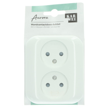 KARWEI Aurora wandcontactdoos dubbel wit