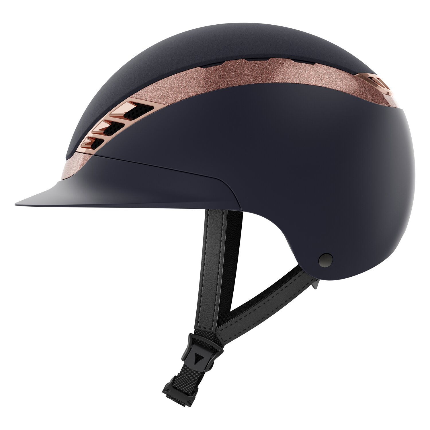 ABUS PIKEUR Reithelm AirLuxe Supreme  - midnight blue/ roségold