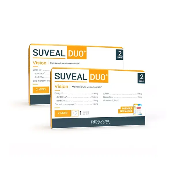 Densmore Suvéal Duo Vision - Tratamento de manutenção da visão normal para 4 meses (Pacote com 2 frascos de 2 meses cada)