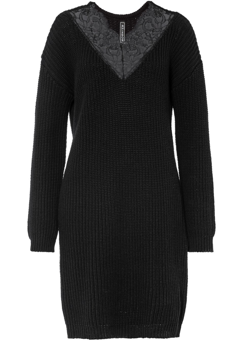 Robe en maille avec dentelle