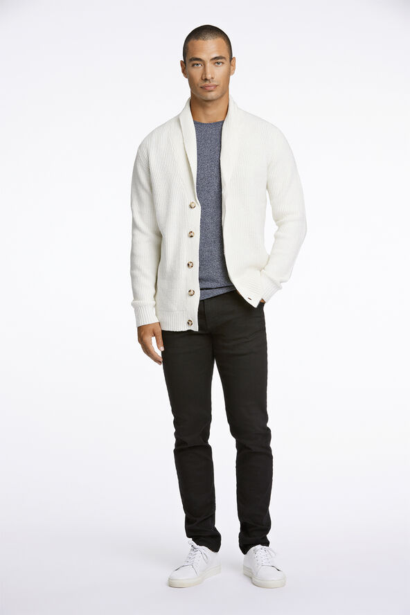 Lindbergh Shawl collar knit cardigan Hvid