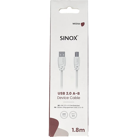 Sinox USB 2.0 kabel 1,8 meter