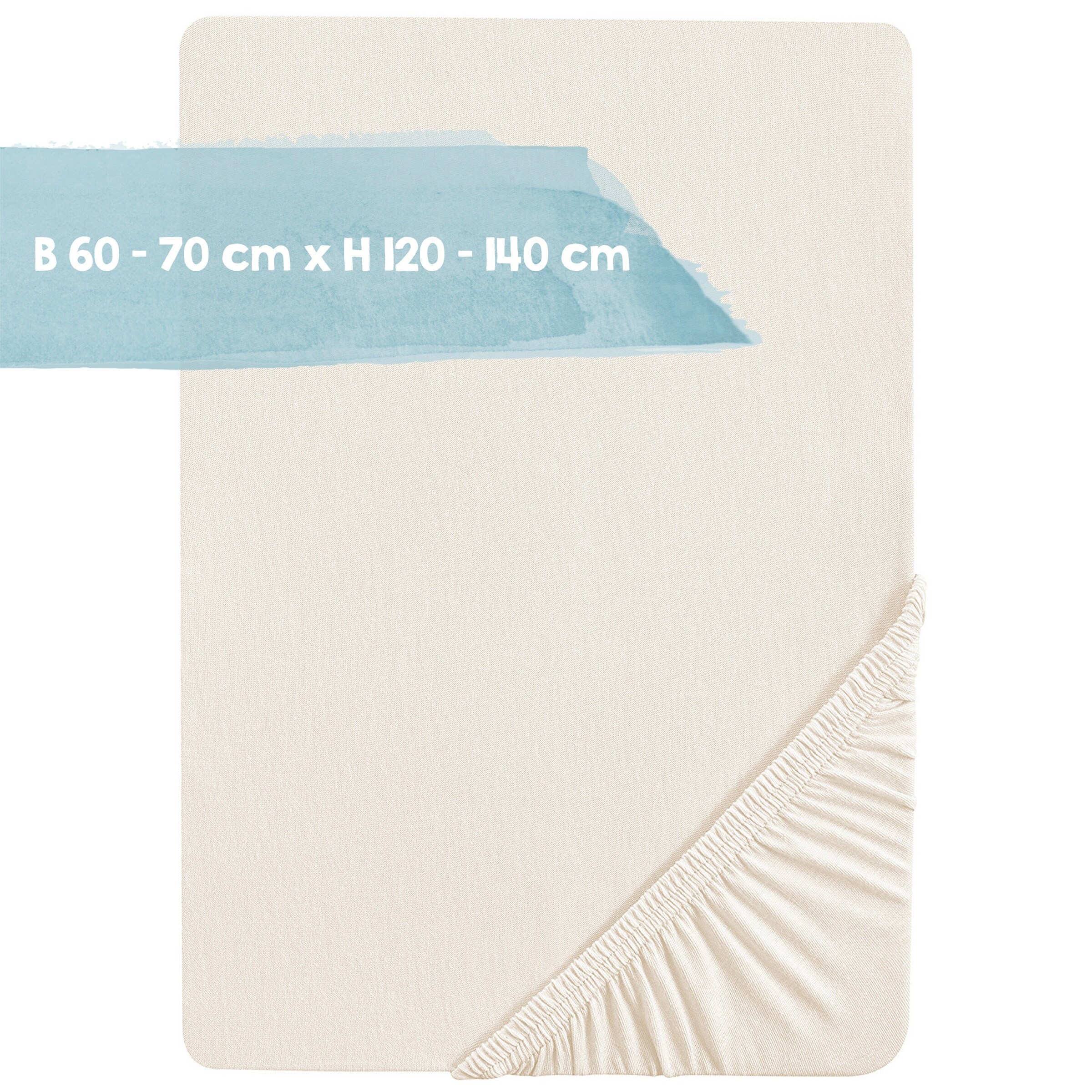 roba Spannbettlaken, 70x140 cm und 60x120 cm safe asleep®