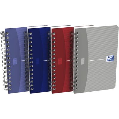 Oxford Office Essentials - Carnet à spirale 9 x 14 cm - 180 pages - petits carreaux (5x5 mm) - disponible dans différentes couleurs