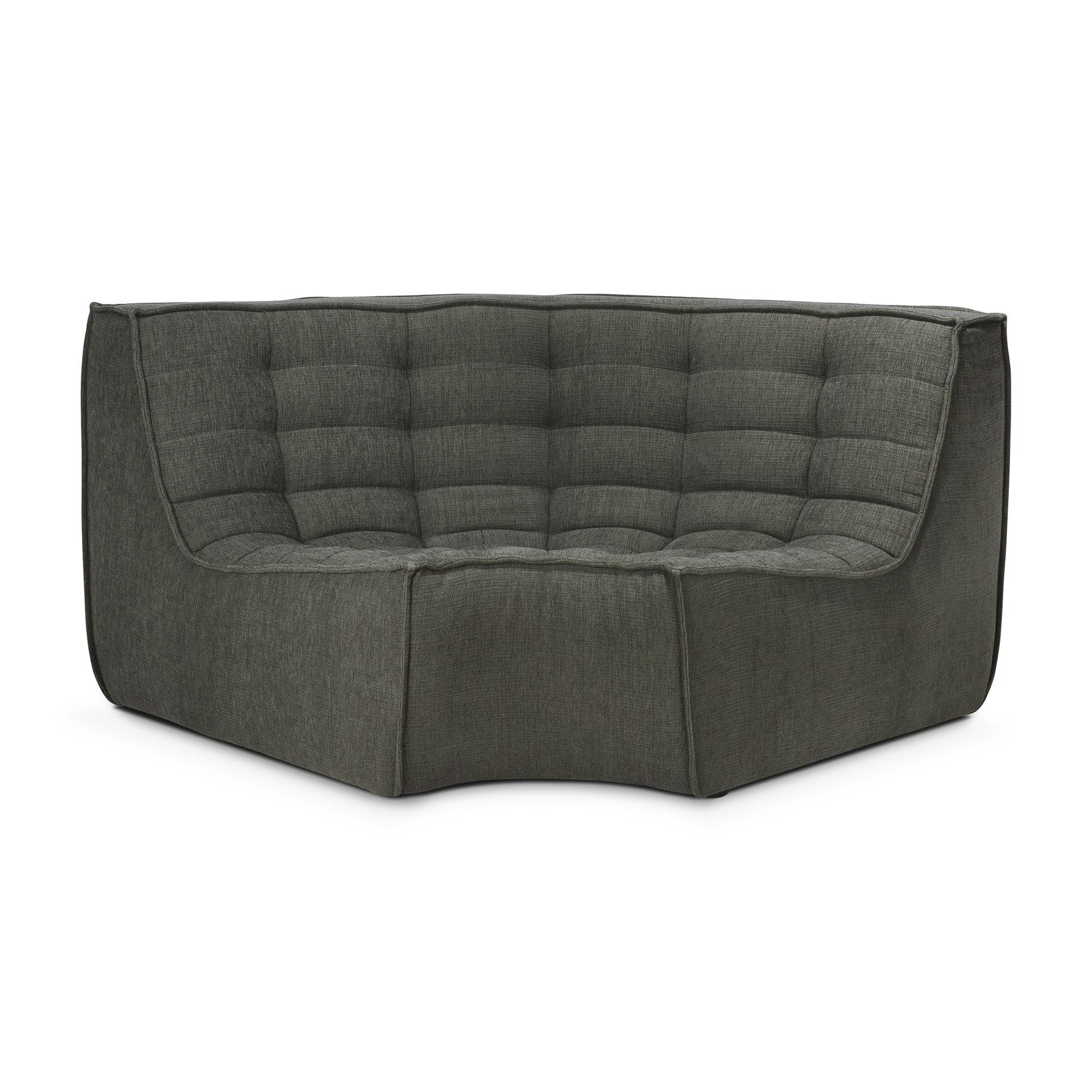 Sofa N701- 90° rond hoekelement - eco stof moss green