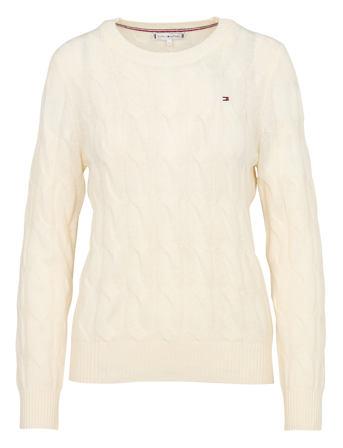 Pull col rond en laine| Jaune