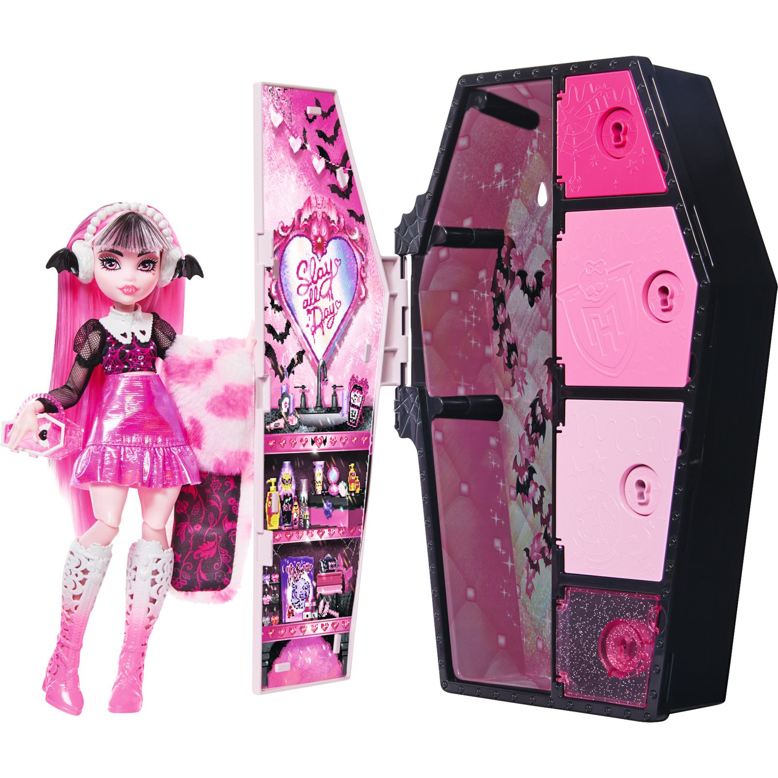 Monster High Skulltimate Secrets Set Fearidiscent Puppe Draculaura