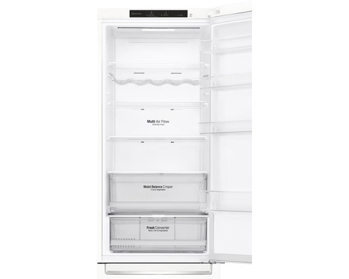 LG GBB62SWGGN koel-vriescombinatie (B x H x D): 59,5 x 203 x 68,2 cm; Koelgedeelte: 277 l; Vriesgedeelte: 107 l; Capaciteit: 5 flessen