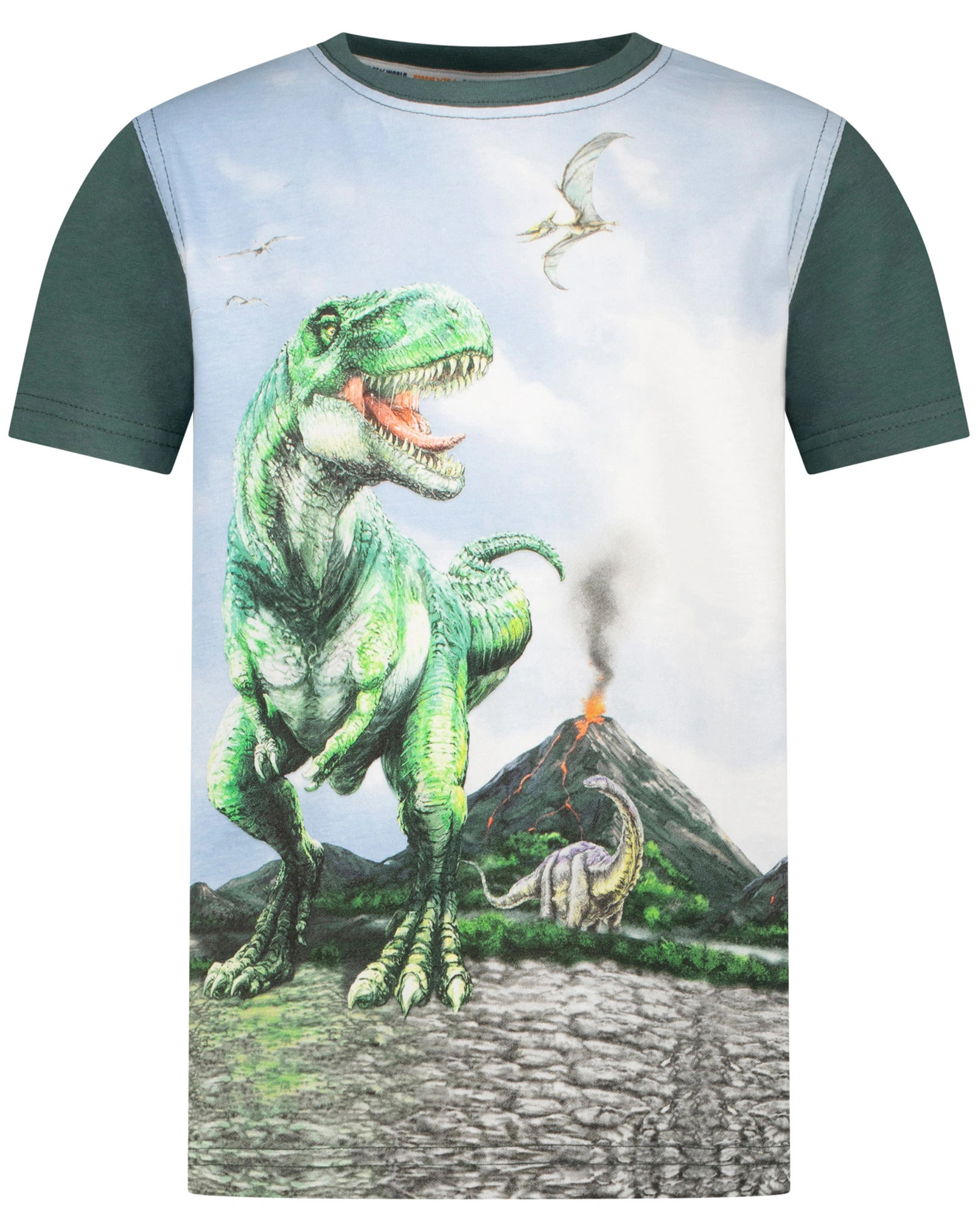 T-Shirt WILD T-REX in pine green