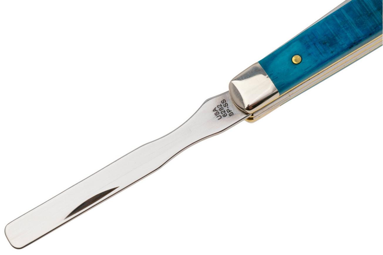 Case Baby Doc Caribbean Blue Bone, Sawcut Jig, 25582, 6282SP SS zakmes