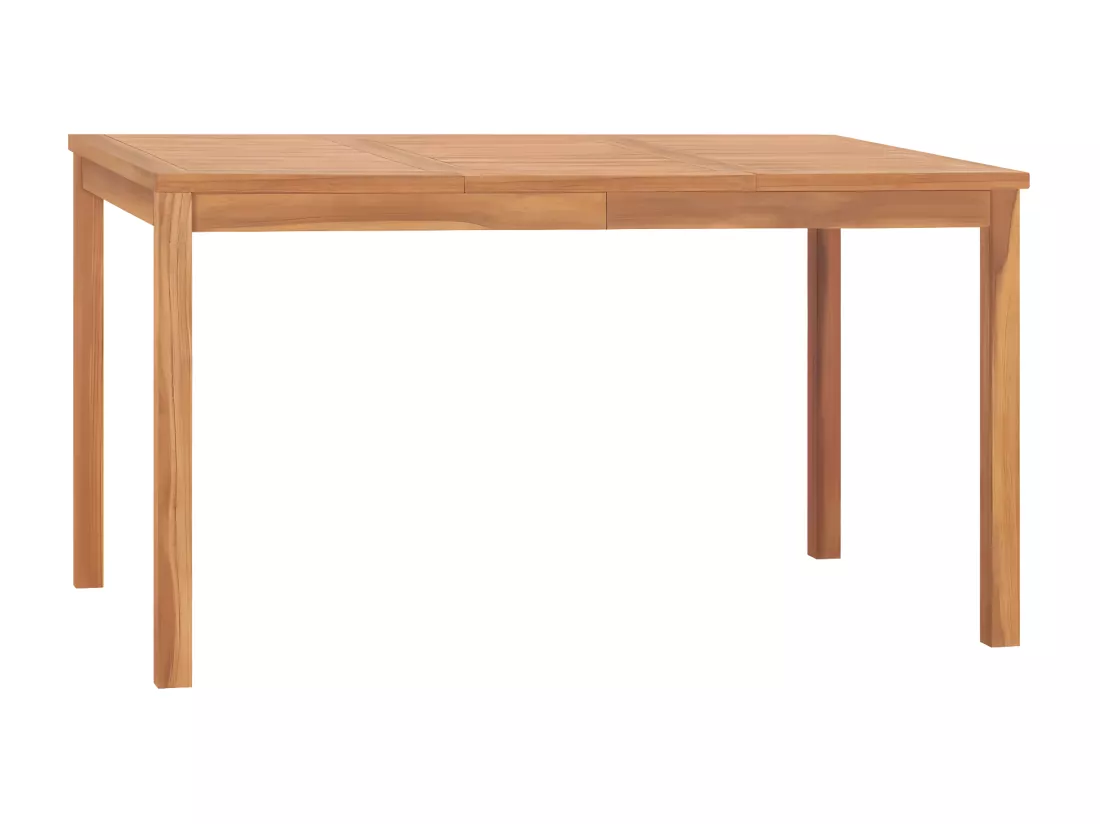 Prolenta Premium - Table à dîner de jardin 140x80x77 cm Bois de teck solide
