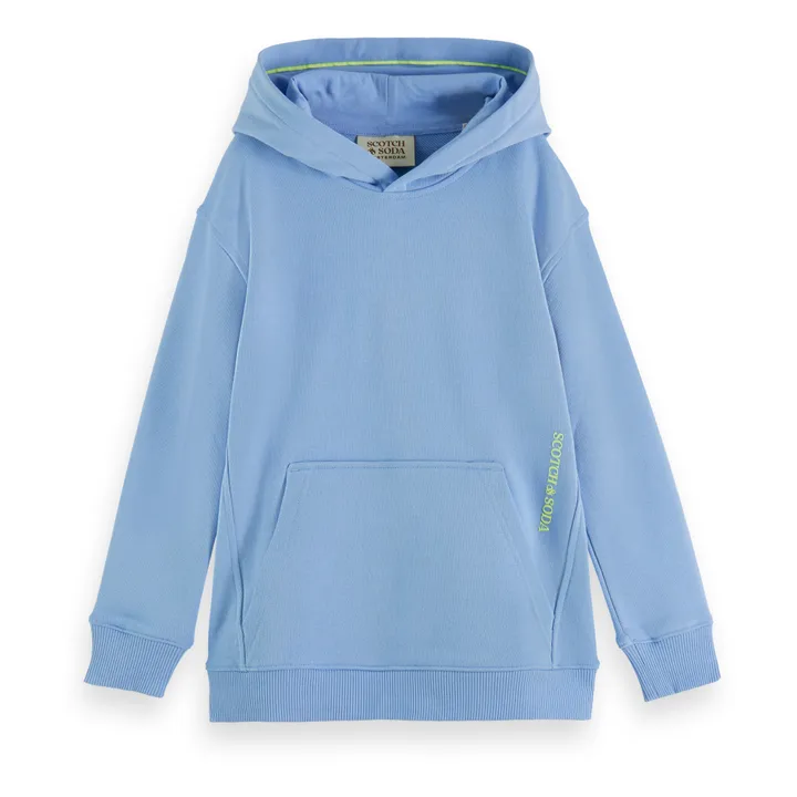 Scotch & Soda Sweat Capuche Oversize Coton Bio | Bleu ciel