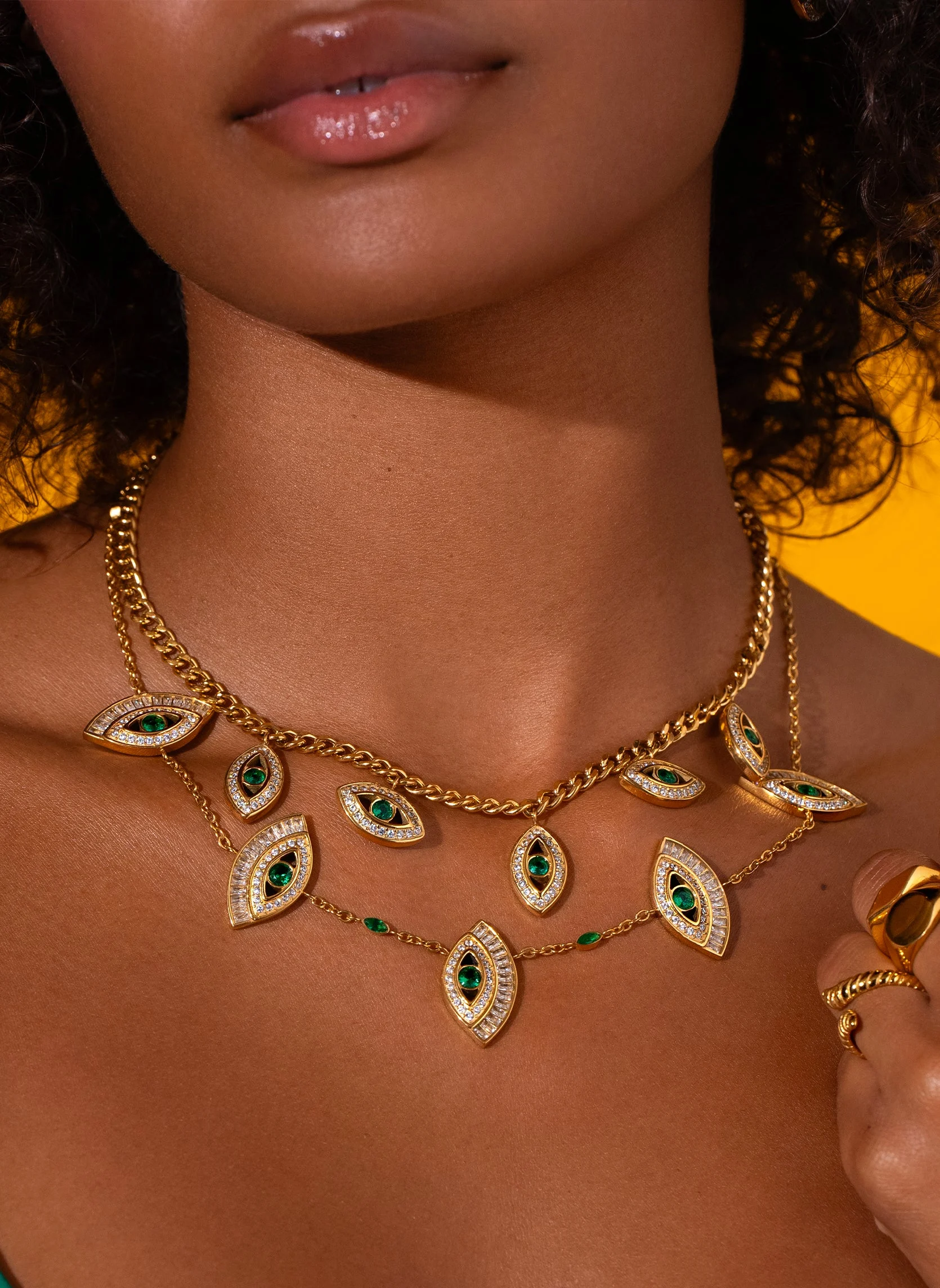 CLEOPATRE - Collier chaîne cléopatre | Bleu