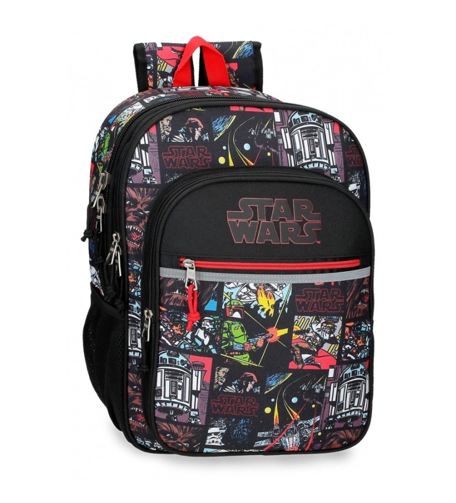 Joumma Bags Mochila Star Wars Galactic Team Dos compartimentos adaptável a carro negro