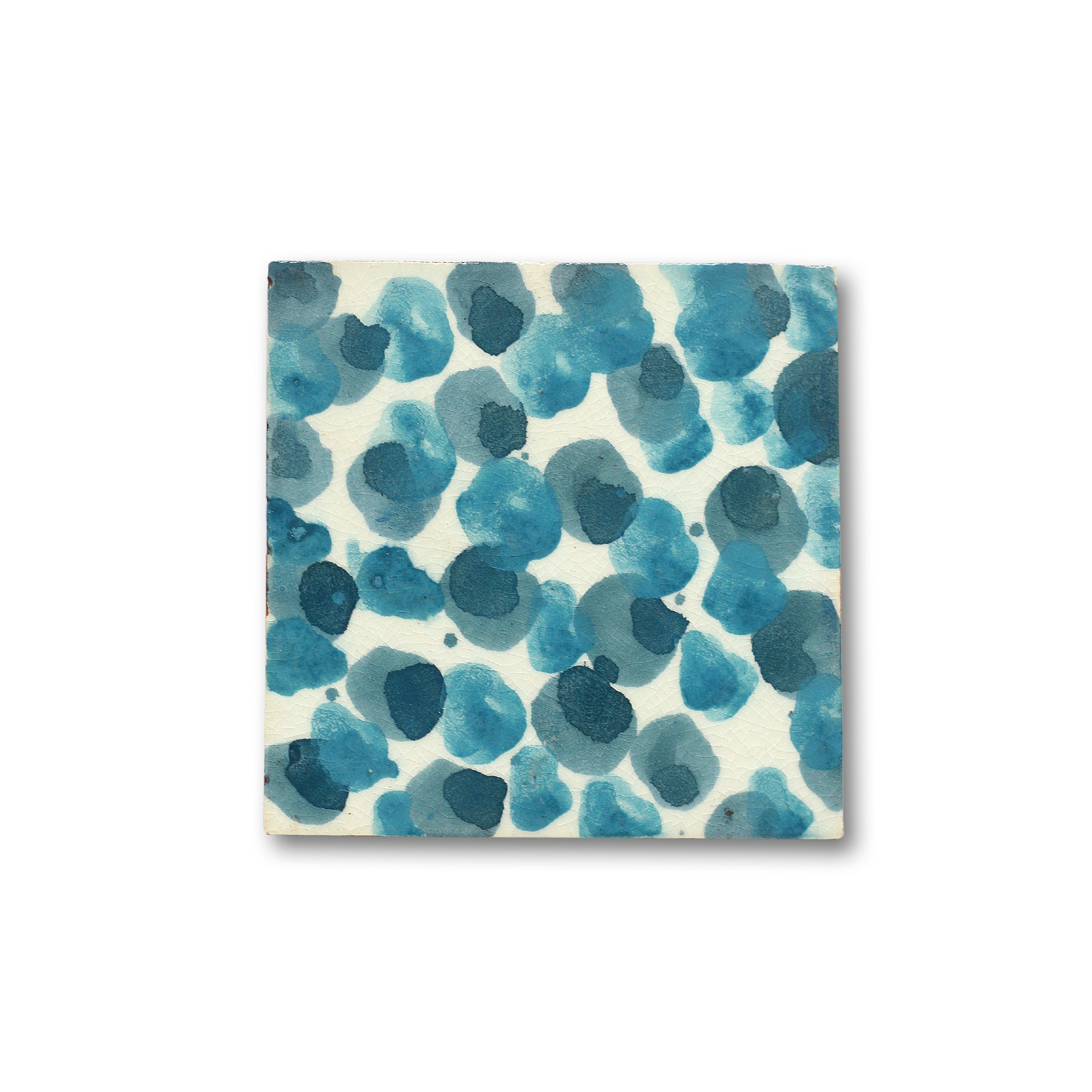 Kachel 'Flocons', blau-weiß, T 10 cm, B 10 cm, H 1 cm von fischer's lagerhaus