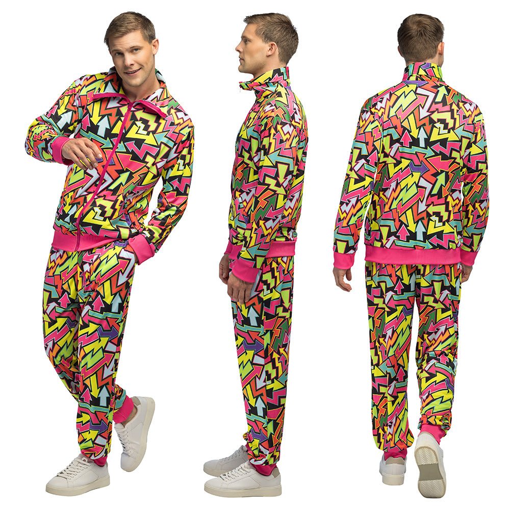 Jaren 90 Trainingspak Fout Gekleurd Heren Uv
