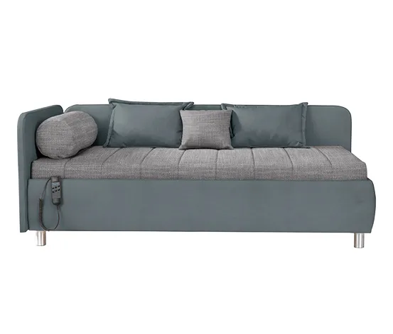 Polsterliege »Kiana« mit Motorfunktion, 100 x 200 cm, links, dunkelgrau