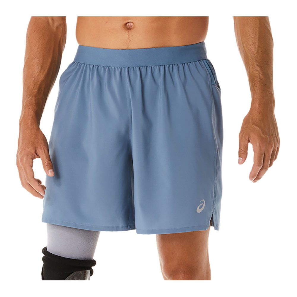 Asics ROAD 7IN - Short Homme steel blue