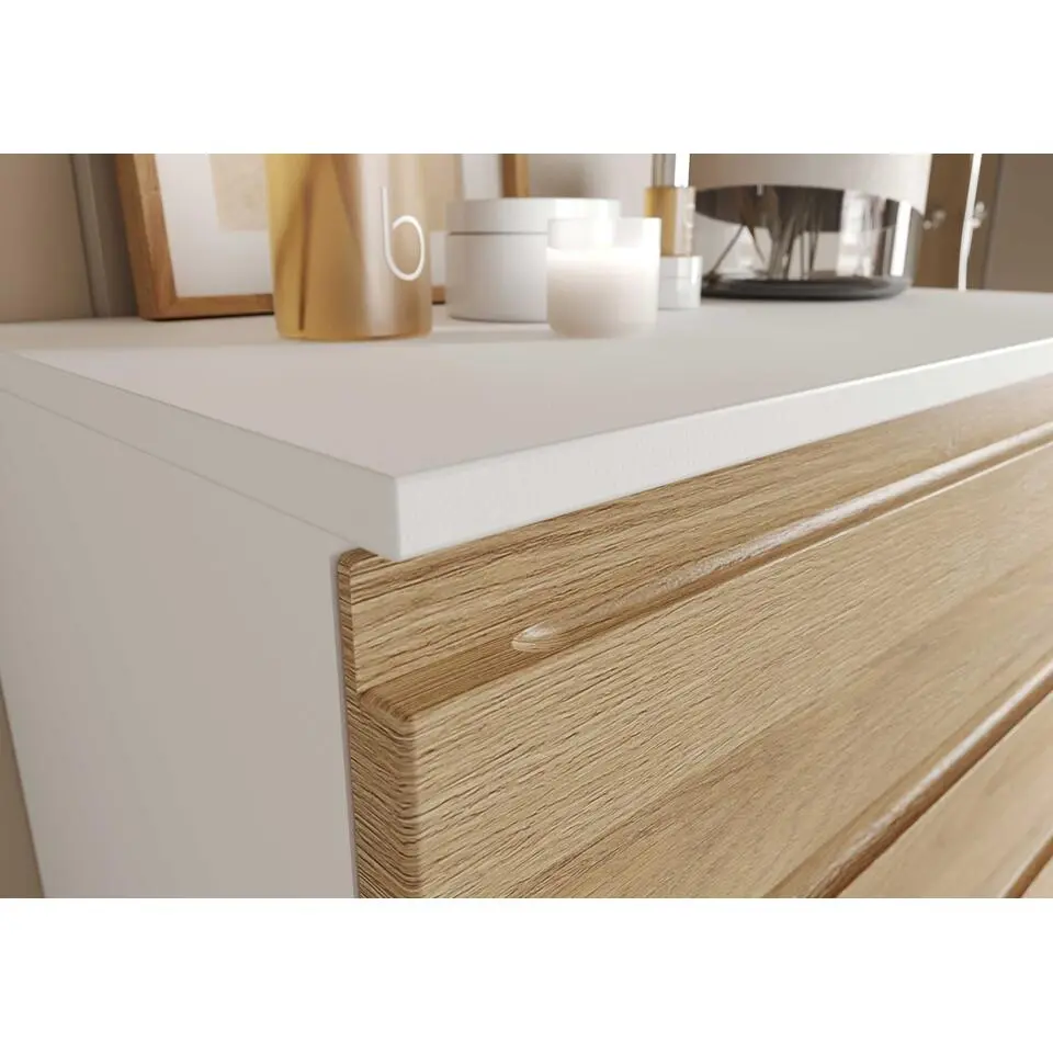 Badkamerkast Torres 60cm met 2 deuren & 2 lades - eikdecor/wit