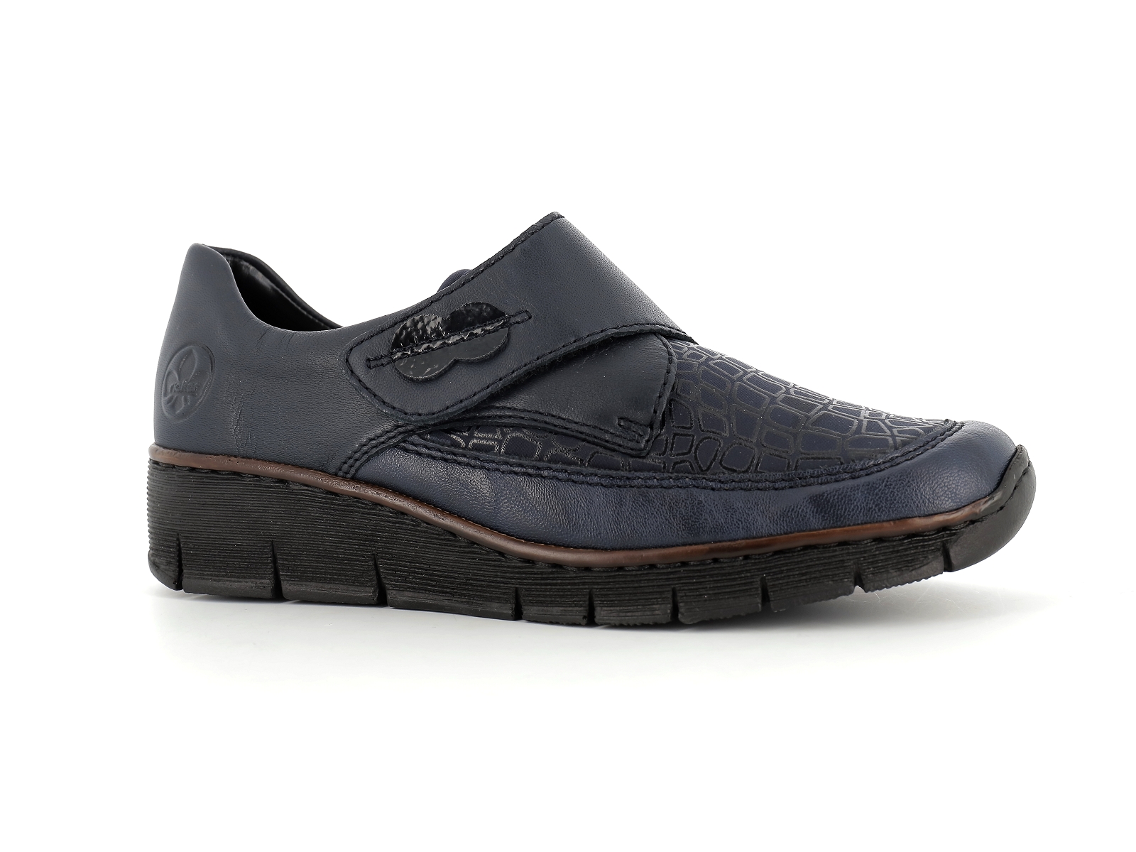 Rieker-537C0 Cuir Marine